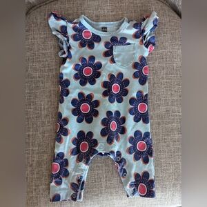 Tea Collection Flower Romper 0-3 months